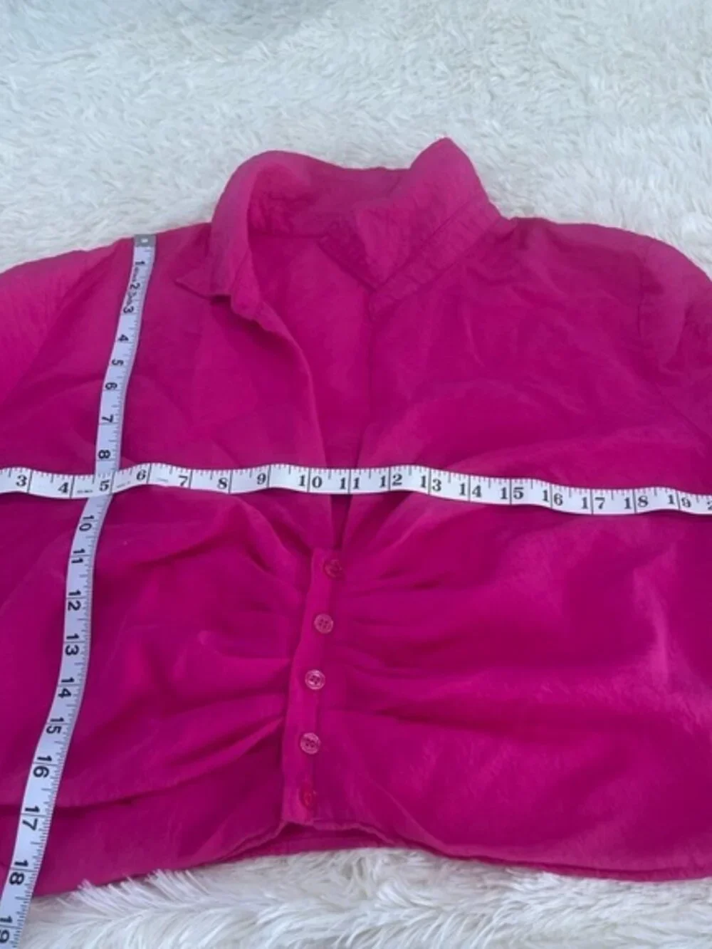 H&M Fuchsia Ruched Blouse - Picture 7 of 8